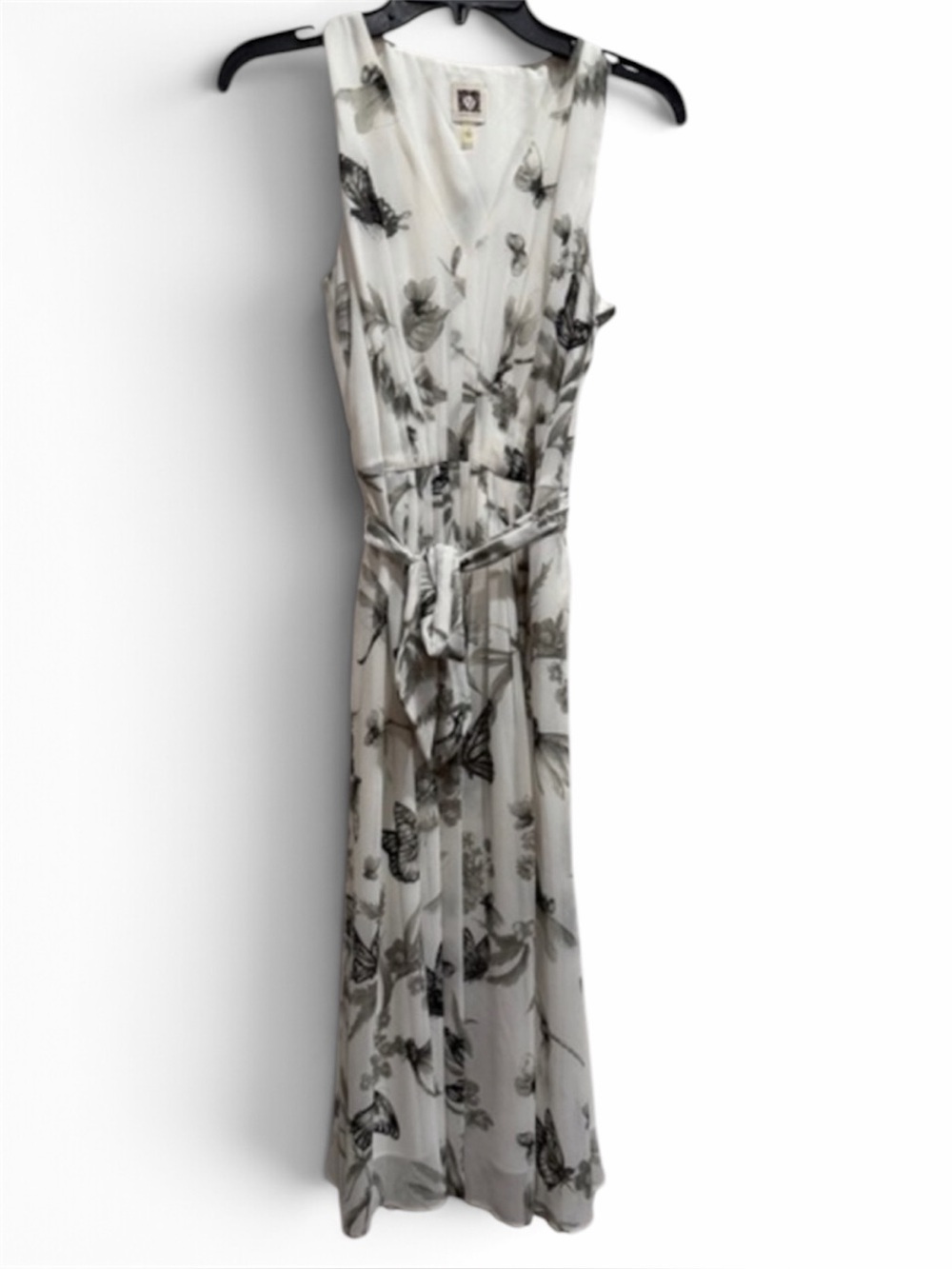 Anne Klein White and Black Floral Midi Dress. Very gently used.